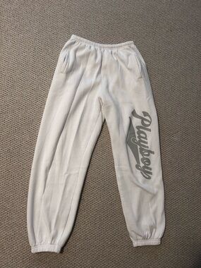 PLAYBOY White Logo Joggers
